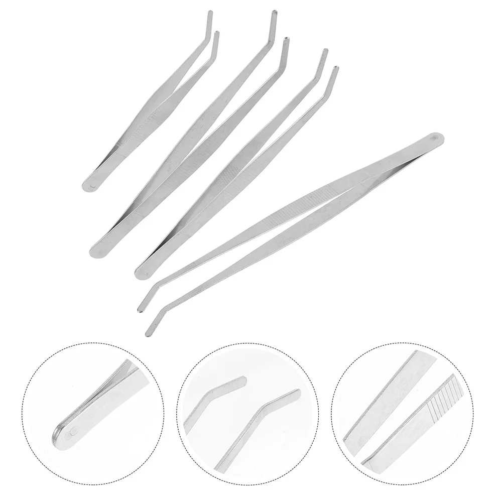 4 шт. изогнутый пинцет из нержавеющей стали ландшафтный для ресниц маленький