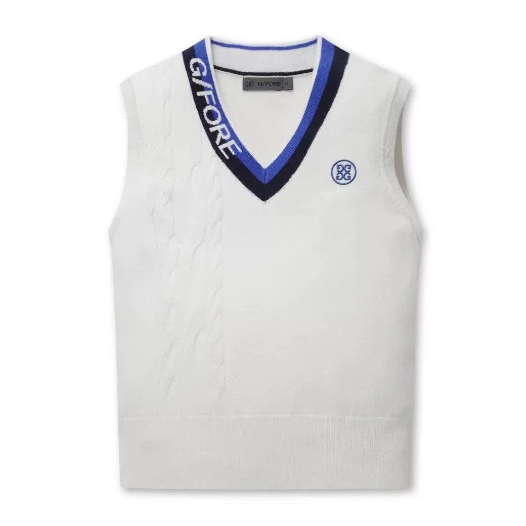 G4 Women's Knit Vest Sweater V-Neck Sleeveless Thickened High Elastic Casual Sweater Set Women's Vest Top