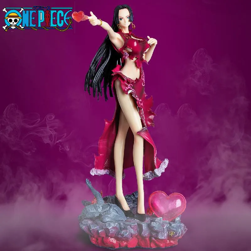 

One Piece 34cm Anime Figure Boa Hancock with LED Light Statue Sexy Dress Figurine Collectible Model Decoration Toy Doll Gift