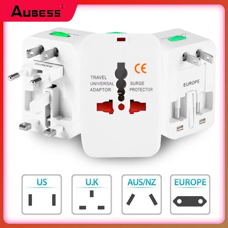 

International Plug World Travel Electrical Socket Charger Ac Power Plug Au / Uk / Us / Eu Adaptor Socket Universal All In One