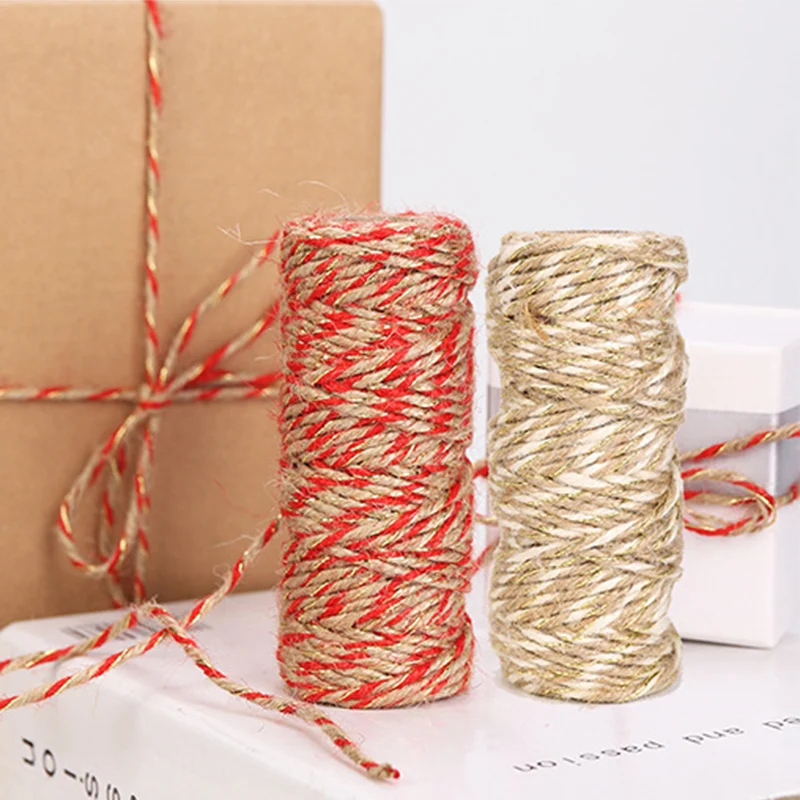 

3mm Multi-Strand Braided Hemp Rope Crafts Sewing DIY Gift Packaging Decorative Rope Tag Rope