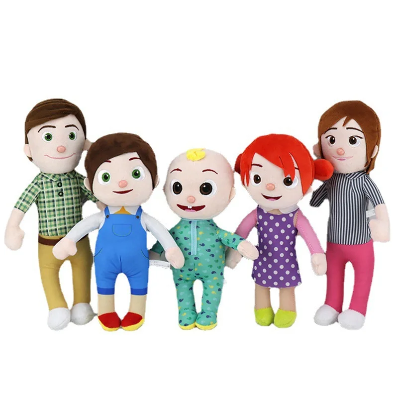 

High Quality 15-33 cm Cocomelon Plush Toy Cartoon TV Family JJ Sister Brother Daddy Mummy Stuffed Doll Kids Christmas Gift