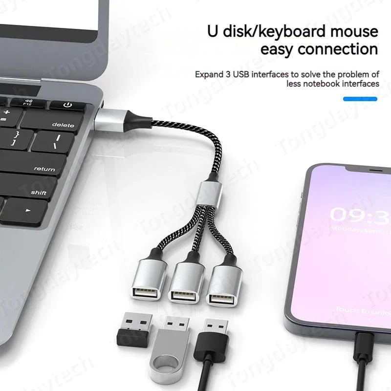 4-портовый Концентратор USB-C Multi-USB Адаптер OTG Для Быстрой Передачи Данных