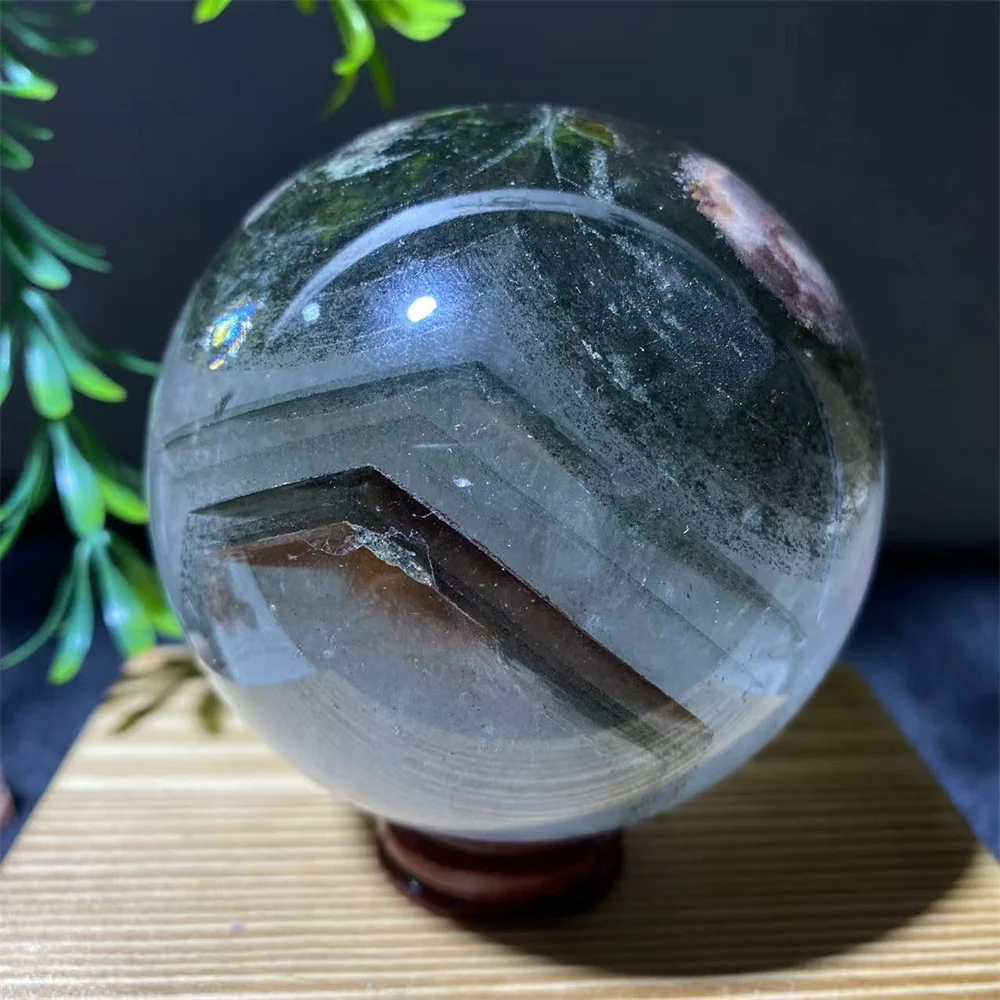 Натуральный зеленый садовый хрустальный шар 610 г исцеляющий минералы рейки