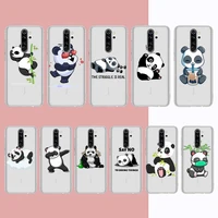 cute animal panda phone case for samsung s20 s10 lite s21 plus for redmi note8 9pro for huawei p20 clear case