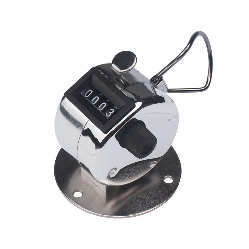 

Mini Hand 0-9999 Counter 4 Digit Number Counters Manual Metal Counter Hand Held Decompression Counter
