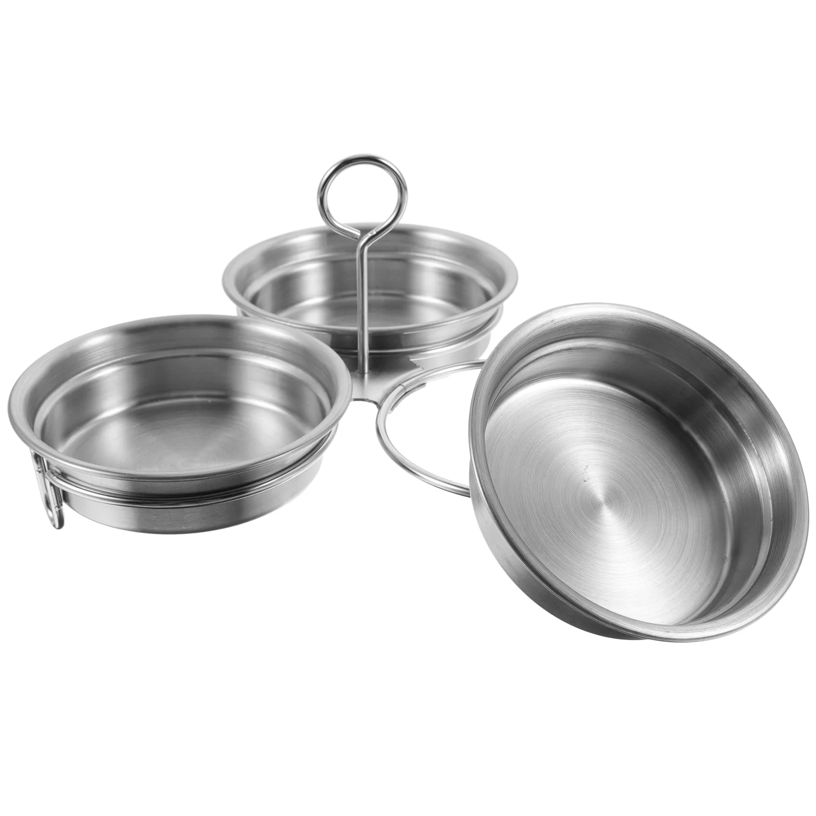

2 Pcs Stainless Steel Egg Steamer Silicone Mold Home Boiler Plate Shaping Poacher Baby Ring