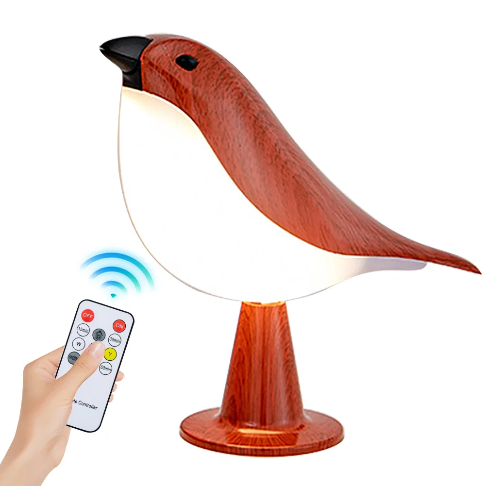 Настольная лампа с птицами и 3-цветной маленькой настольной лампой