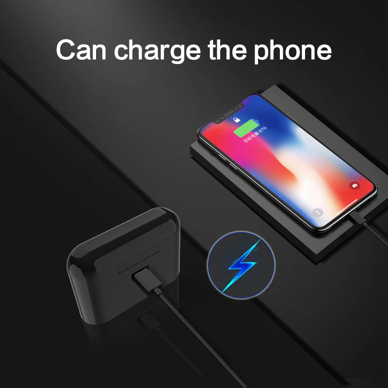 

Пара наушников Wireles, шумоподавление, Универсальная гарнитура для спорта, Черная Спортивная стереогарнитура, наушники-вкладыши