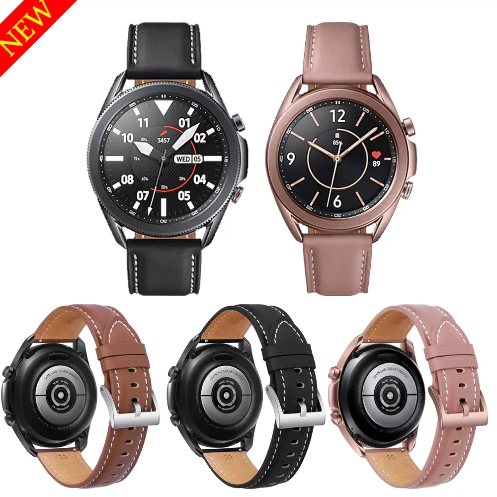 

Original Leather Strap for Samsung Galaxy Watch 3 45mm 41mm Smart Bracelet Watchbands for Galaxy Watch 3 Wearable Accessories