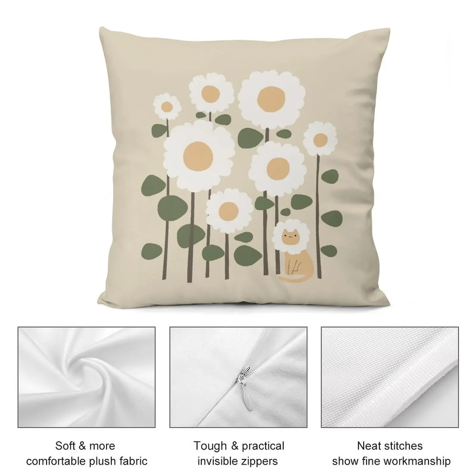 Кошка и растение 6: Котмуфляж Подушка Чехол для дивана Рождественские чехлы