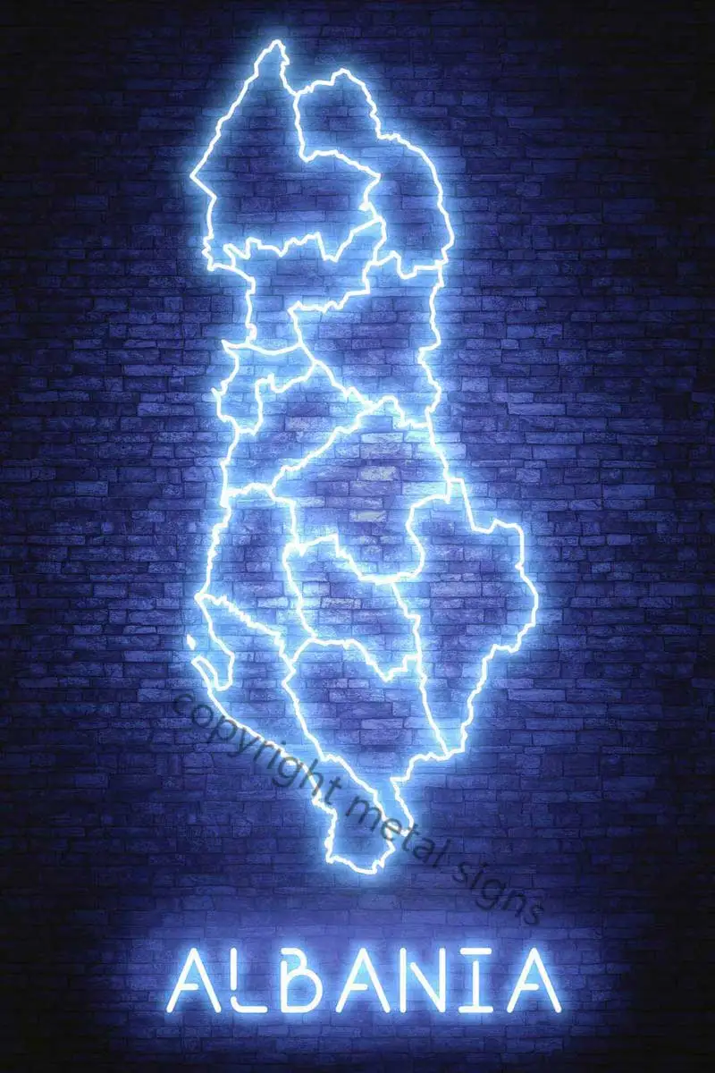

Настенный декор в стиле Албании Tirana, ретро винтажная металлическая вывеска, жестяная вывеска, неоновые вывески для паба, дома, клуба, мужско...