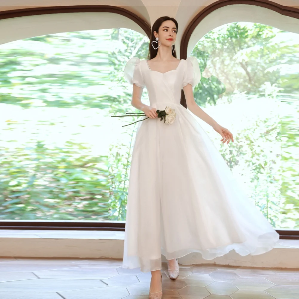 Женские модные белые вечерние платья 2024 свадебное платье для тостов выпускного