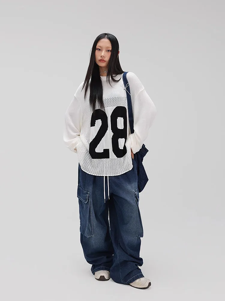 CBXLAB уличный танцевальный Женский Белый Американский вязаный свитер в стиле