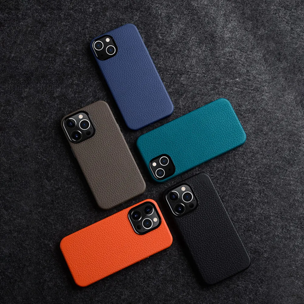 Melkco Imported Premium Leather Case for iPhone 13 14 Pro Max Mini Genuine Cowhide Business Camera Ring Full Coverage Back Cover