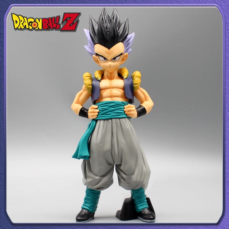 

Dragon Ball Z Anime Gotenks Figure Super Saiyan Action Figures 21cm Pvc Statue Figurine Car Ornament Model Doll Toys Kids Gift
