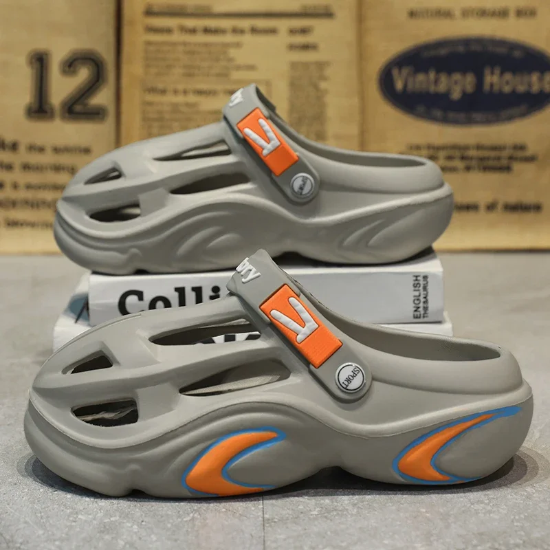 Сандалии мужские на массивной платформе спортивные пляжные босоножки