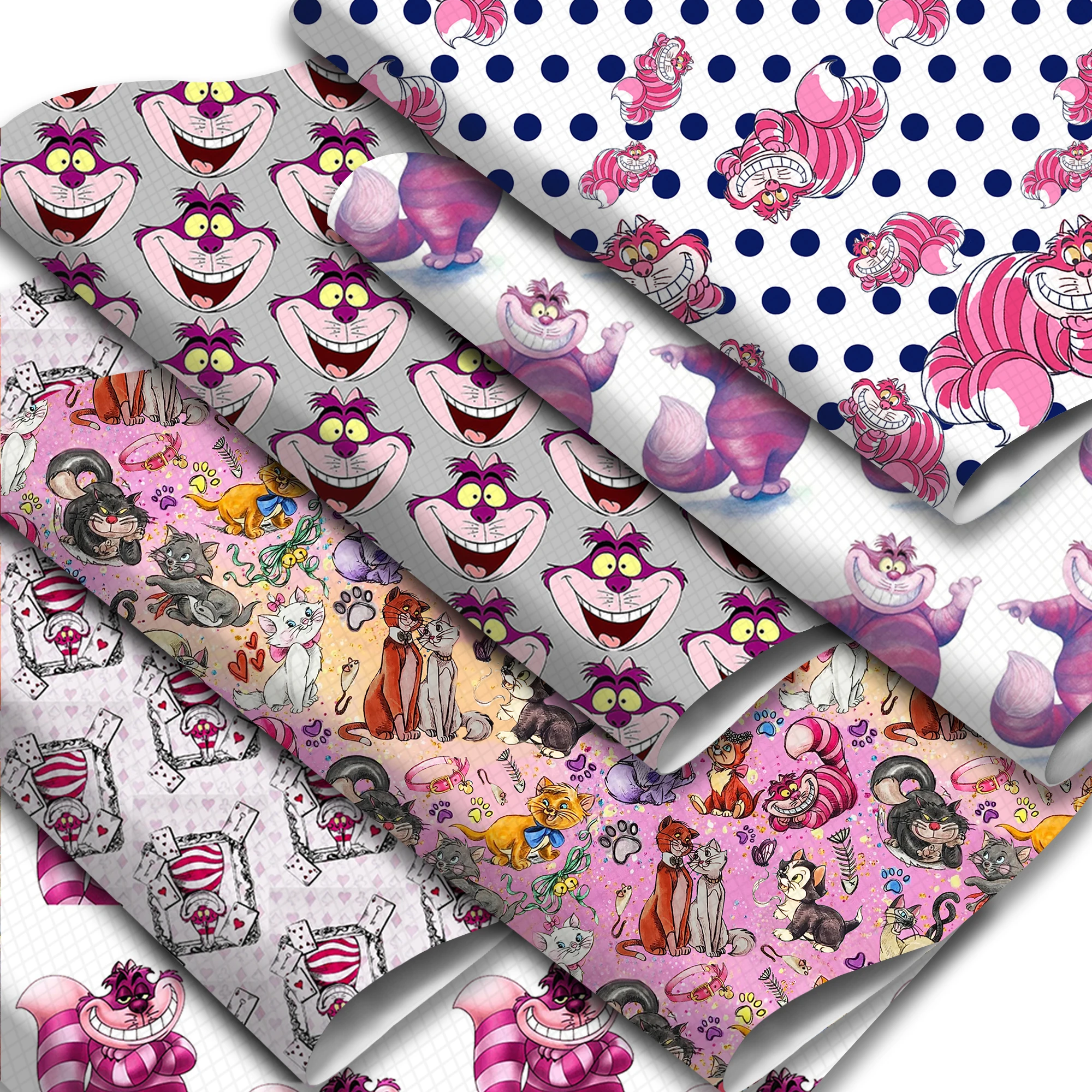 Чеширский чехол из искусственной кожи с рисунком Алиса в стране чудес 20 х33 см