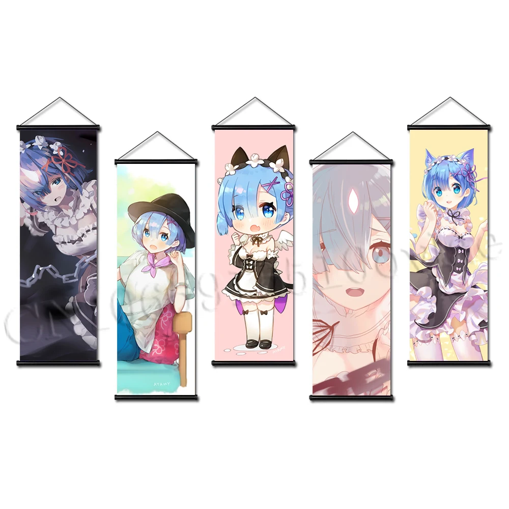 

Kara Hajimeru Emilia Poster Canvas Re:Zero Painting Hanging Scrolls Wall Art Prints Modern Home Decor Birthday Present Kids Room
