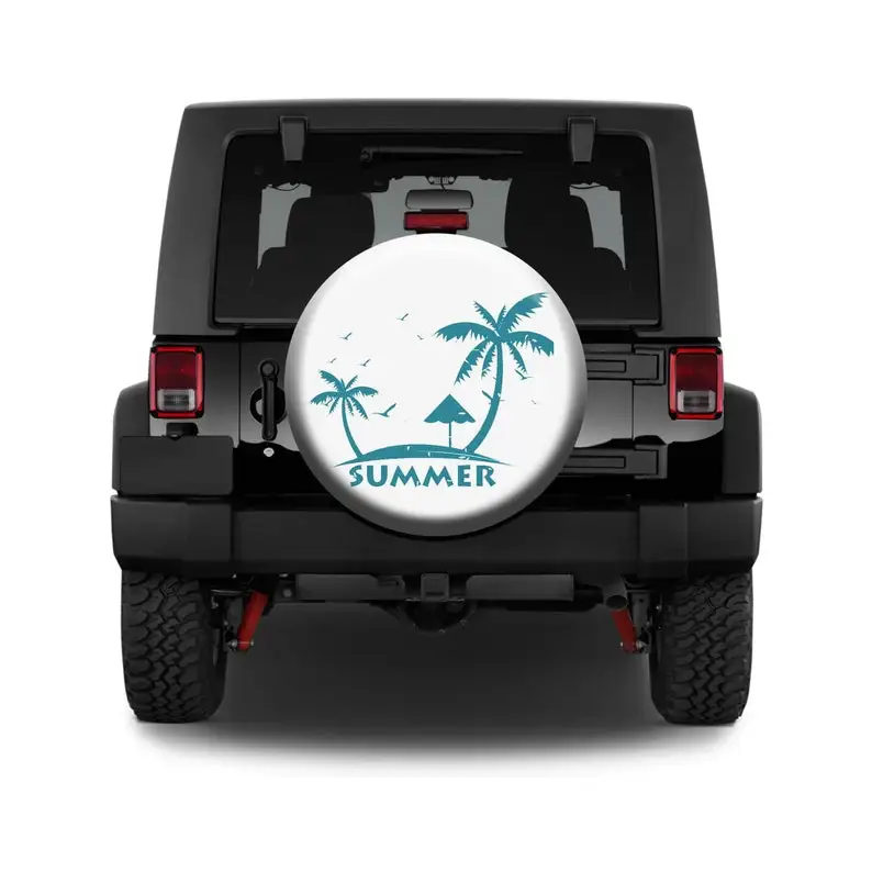 

Кокосовая Крышка для шин, пляжный чехол для шин для кемпинга на заказ, чехол для шин для автомобиля, внедорожника, прицепа, автомобильный дек...