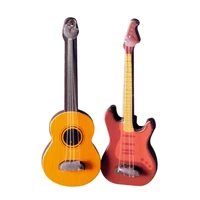 112 dollhouse miniature mini classic guitar model toy instrument for home decoration wood craft kids gifts
