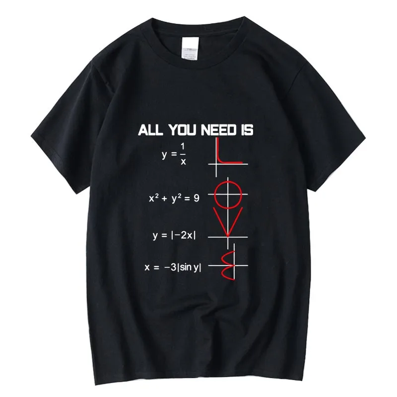 Mens T-shirt High Quality 100% cotton short sleeve funny math formulas print t-shirt o-neck cool men t-shirt loose male tee top