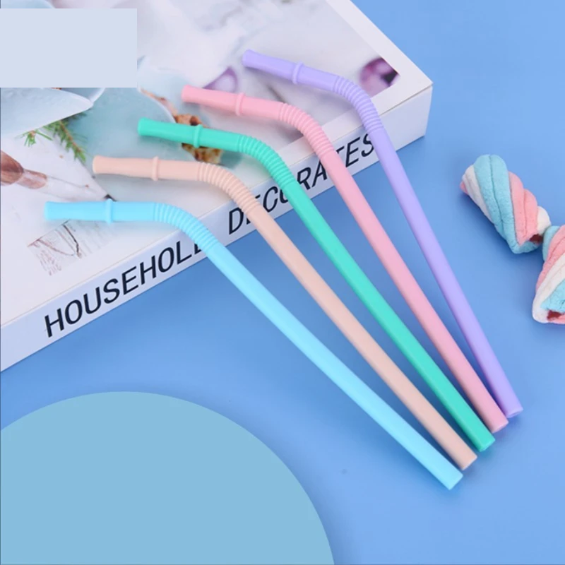 Силиконовая соломинка для дома и детского сада портативные соломинки молока чая