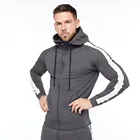 Мужская толстовка для фитнеса и бодибилдинга, толстовка с капюшоном для тренировок в тренажерном зале, куртка на молнии, мужские джоггеры, спортивная одежда, повседневная брендовая одежда, топы