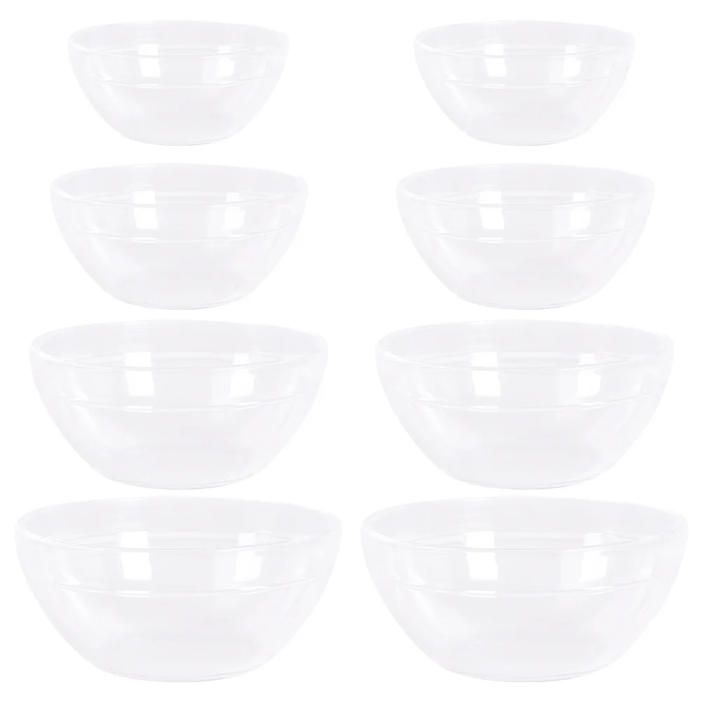 

Bowl Bowls Acrylic Serving Clear Hair Oil Dye Transparent Nails Round Fruit Snack Coloring Mixing Containers Salad Candy Kit