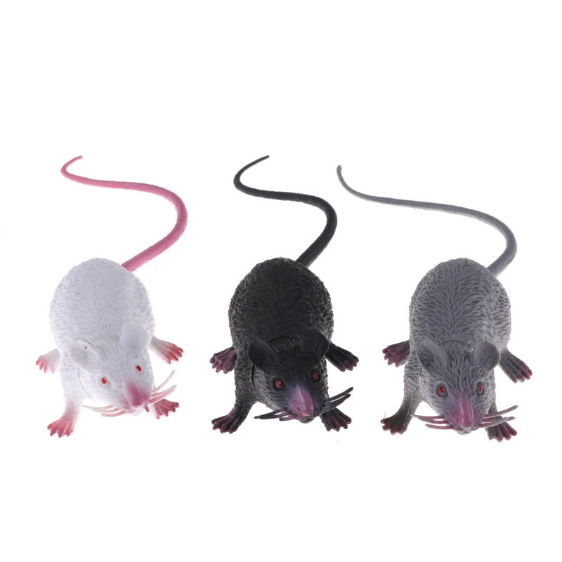 22cm Small Rat Fake Lifelike Mouse Model Prop Halloween Gift Toy Party Decor Practical Jokes Novelty Funny Toys For Kids Gift
