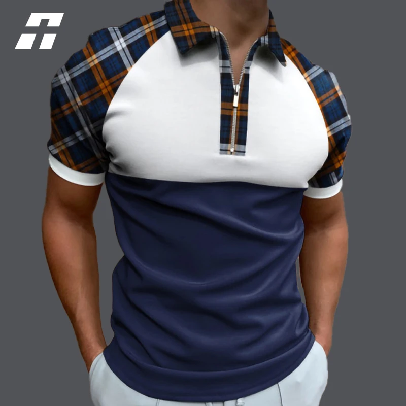 

Men's Polo Shirt 2022 New Joining Together Short-Sleeved Polo Shirts Men Summer Brand Casual Business Tees Shirt Man Clothes 3XL