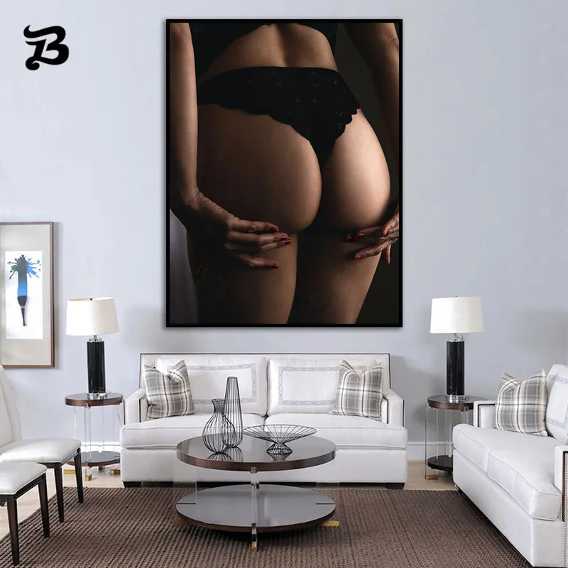 

Canvas Painting Red Nails Red Nails Wall Art Canvas Posters Prints Woman's Buttocks Wall Pictures for Living Room Bedroom Decor