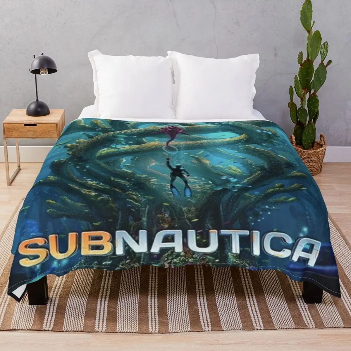 

SUBNAUTICA Blanket Flannel Summer Warm Throw Blankets for Bed Sofa Camp Office