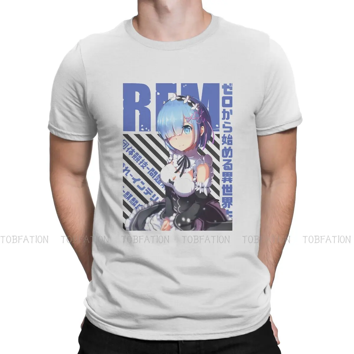 

Специальная футболка Rem Essential, Re Zero, начальная жизнь в другом мире, аниме, удобная Креативная идея для подарка, футболки, товары
