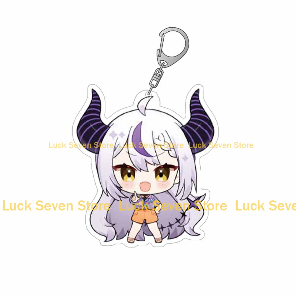Фото VTuber Hololive Chibi милый Usada Pekora La+ Darknesss праздничный подарок официальный акриловый брелок для ключей сумка портативная игрушка в стиле аниме №5
