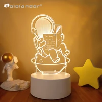 football astronaut led night lamp new acrylic lights 3d stereo desk bedroom decor lamp holiday kid gifts for birthday festival