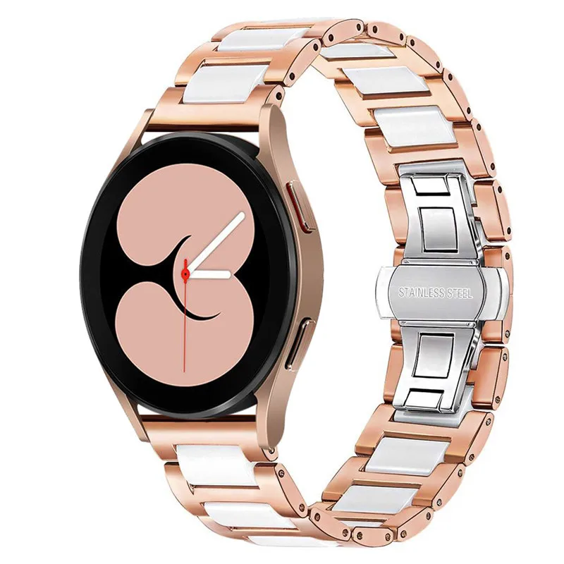 

20mm 22mm Stainless Steel Ceramic Strap for Samsung Galaxy Watch 3 41mm Classic fine Bracelet for Galaxy Watch3 Wrist Watchbands