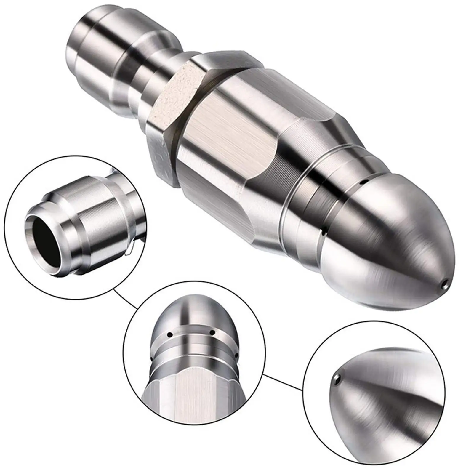 

Pressure Washer Nozzle Durable Rotating Nozzle High Pressure Washer Garden Hose Nozzles for Orifice 0.02 inch 1/4 Quick Connect