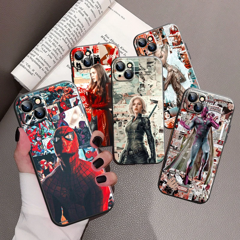 

Marvel The Avengers Iron Man Phone Case For Apple iPhone 13 12 11 Pro 12 13 Mini X XR XS Max SE 6 6s 7 8 Plus Funda