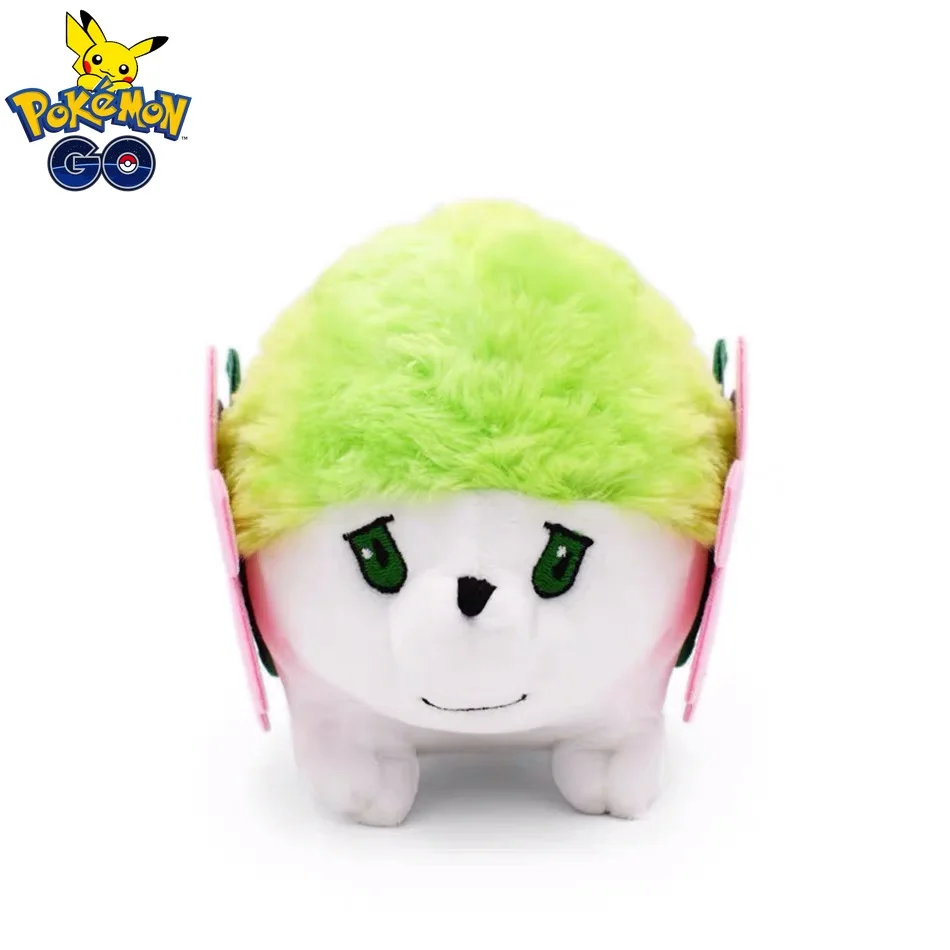 

TOMY Anime Pokemon Shaymin Plush Kawaii Doll Soft Pet Elf Plushie Toys Cartoon Kids Christmas Gifts Cartoon Stuffed Animals 20CM