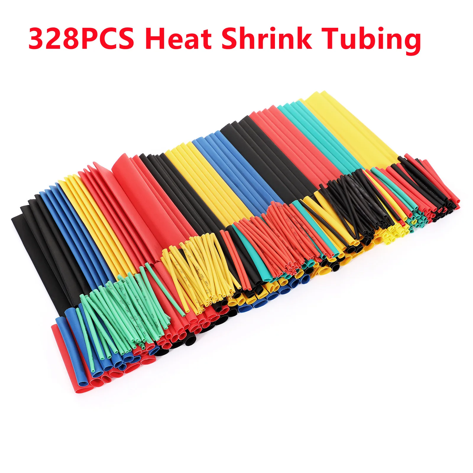 

328pcs Heat Shrink Tube Insulation Shrinkable Tube Assortment Electronic Polyolefin Wire Cable Sleeve Kit Waterproof Pipe Sleeve