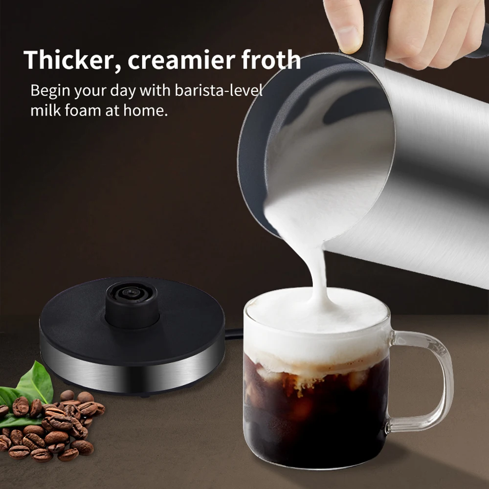 

Coffee Frother Automatic Milk Frother 4 In 1 Frothing Foamer Milk Warmer Hot Latte Cappuccino Chocolate Protein Powder Frother