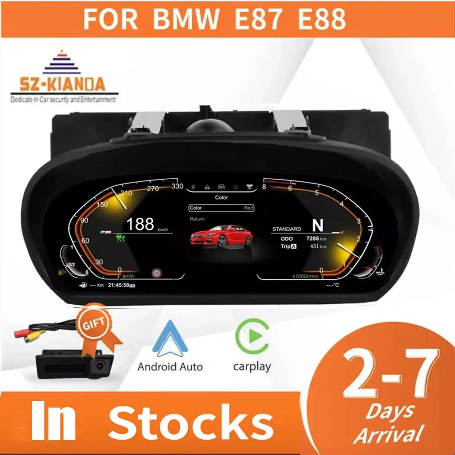 2025 оригинальный 12,3-дюймовый ЖК-цифровой кластер для BMW 1 серии E81 E82 E87 E88, приборный спидометр, приборная панель, дисплей Head up