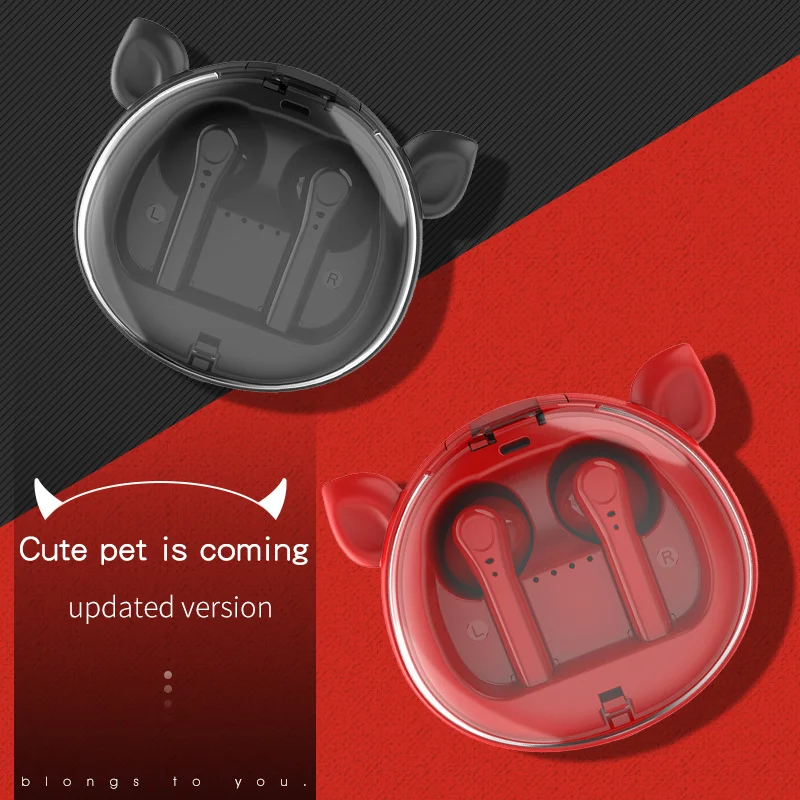 

Настраиваемая Беспроводная Bluetooth-гарнитура Macaron подарочные наушники Devil Cartoon