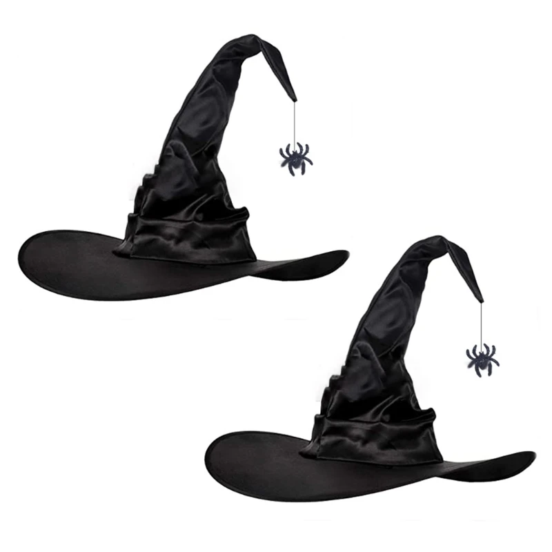 Набор из 2 крутых аксессуаров для вечеринки в шляпе ведьмы Подвеска в виде пауков с кривыми глотками