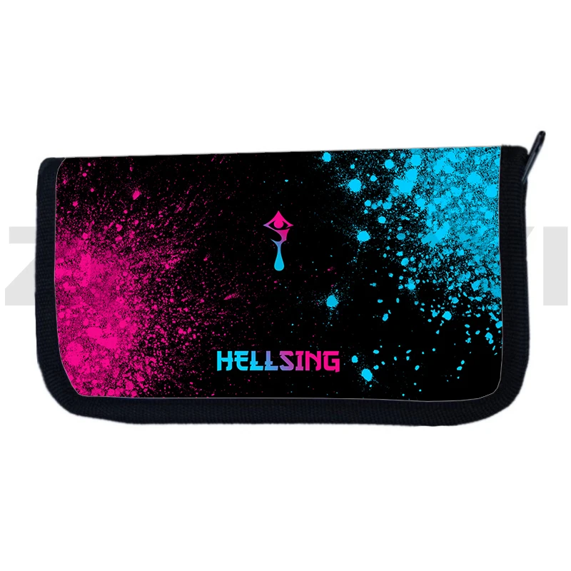 

3D кошельки с мультяшным принтом Hellsing, качественный нейлоновый кошелек для мужчин, кошелек с рисунком манга, алюминиевые глаза, кошелек для монет для женщин, детей, аниме, наличные сумки