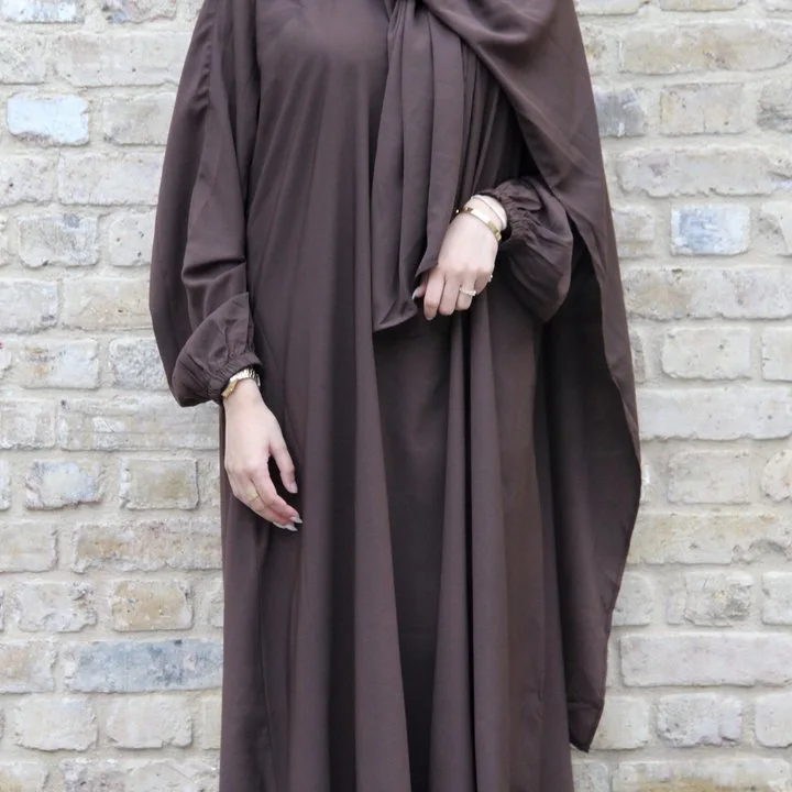 Рамадан ИД с капюшоном Abaya сшитая Hijab мусульманское платье для молитвы Nida простой свободный цзилбаб ислам Abaya s для женщин Дубай скромный дже...