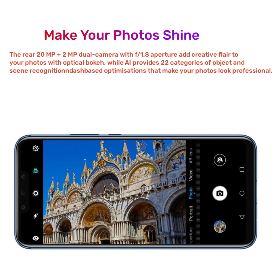 Original HUAWEI Mate 20 Lite Smartphone Android 6.3 inch 24MP+20MP Camera 4+64GB Mobile phones 4G Google Play Store Cell phone