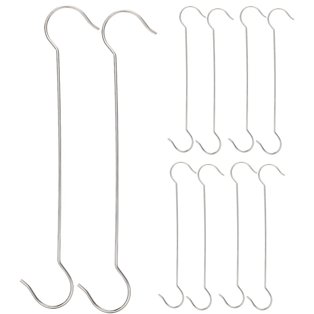 

10 Pcs Garden Pots Outdoor S-hook Bird Feeder Heavy Hanger Tree Branch Large Hooks Planter Stainless Steel