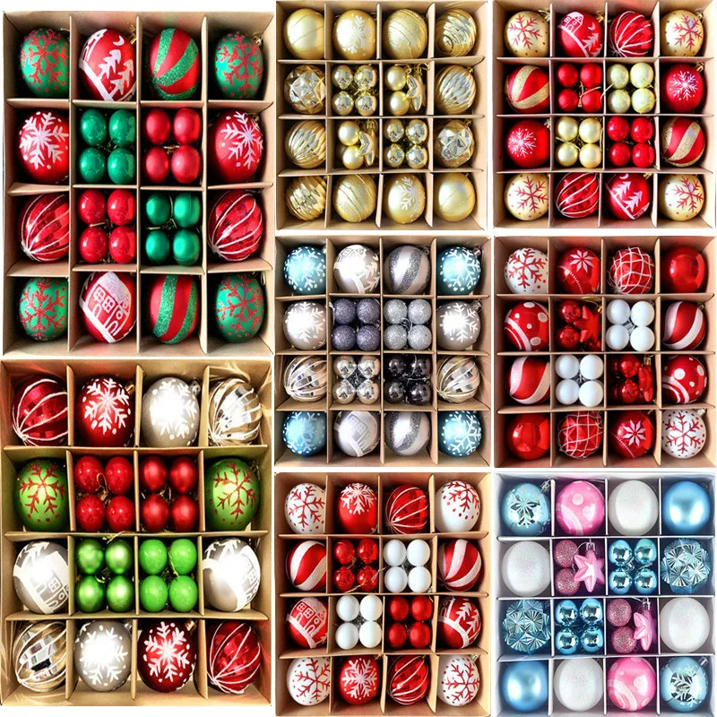 

1 Set Christmas Balls Christmas Tree Ornaments Ball Xmas Hanging Tree Pendants Home Party Decor Navidad 2022 Noel New Year Gift